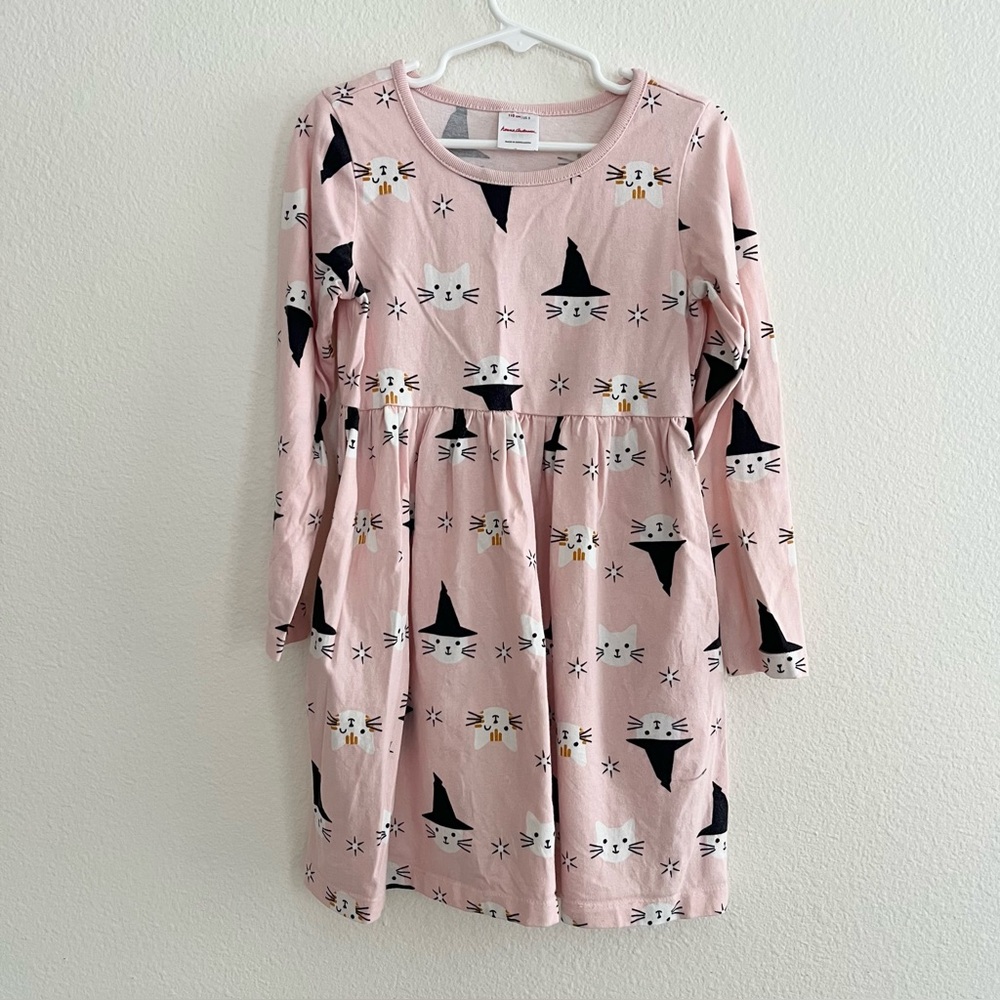 Hanna Andersson Pink Cat Witch Halloween Dress size 5